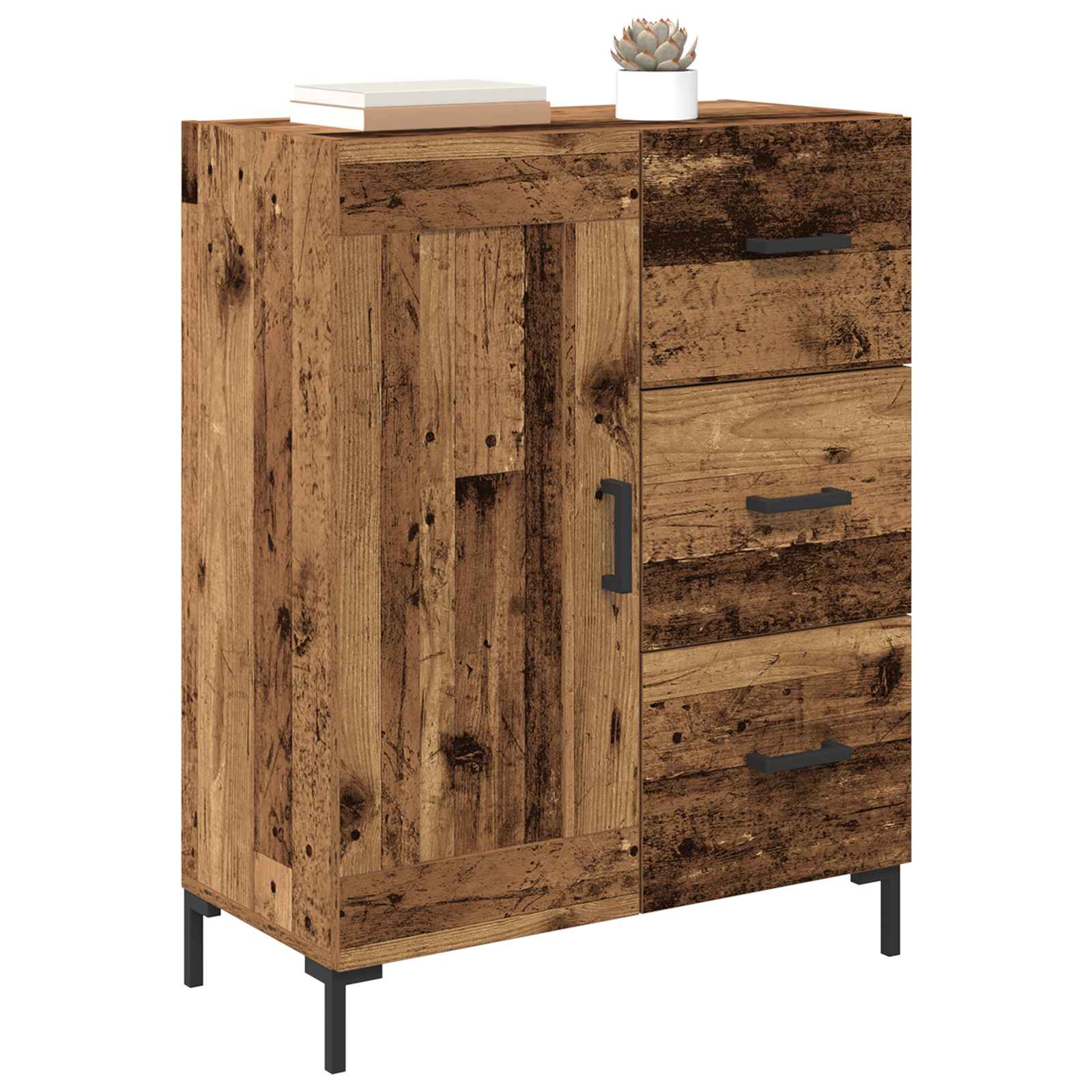 vidaXL Bufet Stare drewno 69.5 x 34 x 90 cm Materiał drewnopochodny