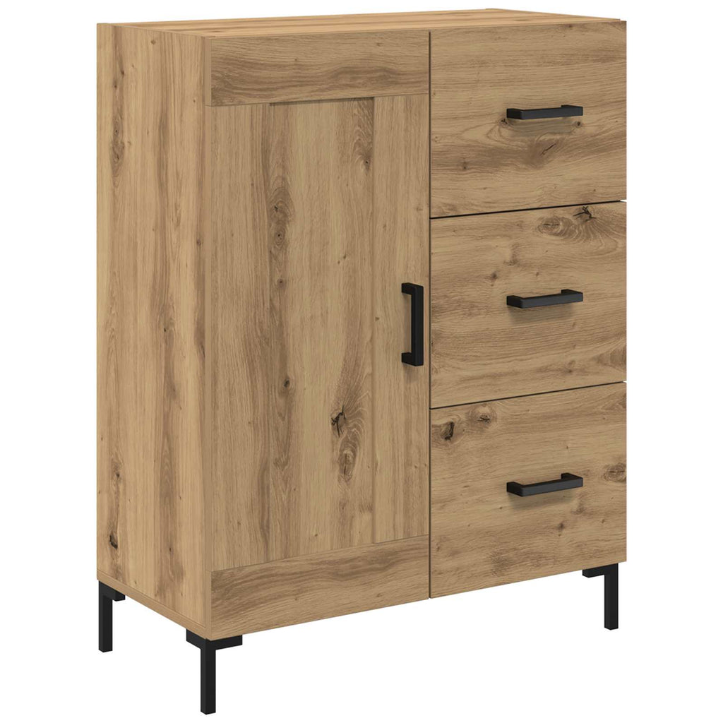vidaXL Bufet dąb artisan 69.5 x 34 x 90 cm Materiał drewnopochodny