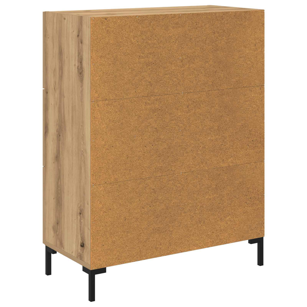 vidaXL Bufet dąb artisan 69.5 x 34 x 90 cm Materiał drewnopochodny