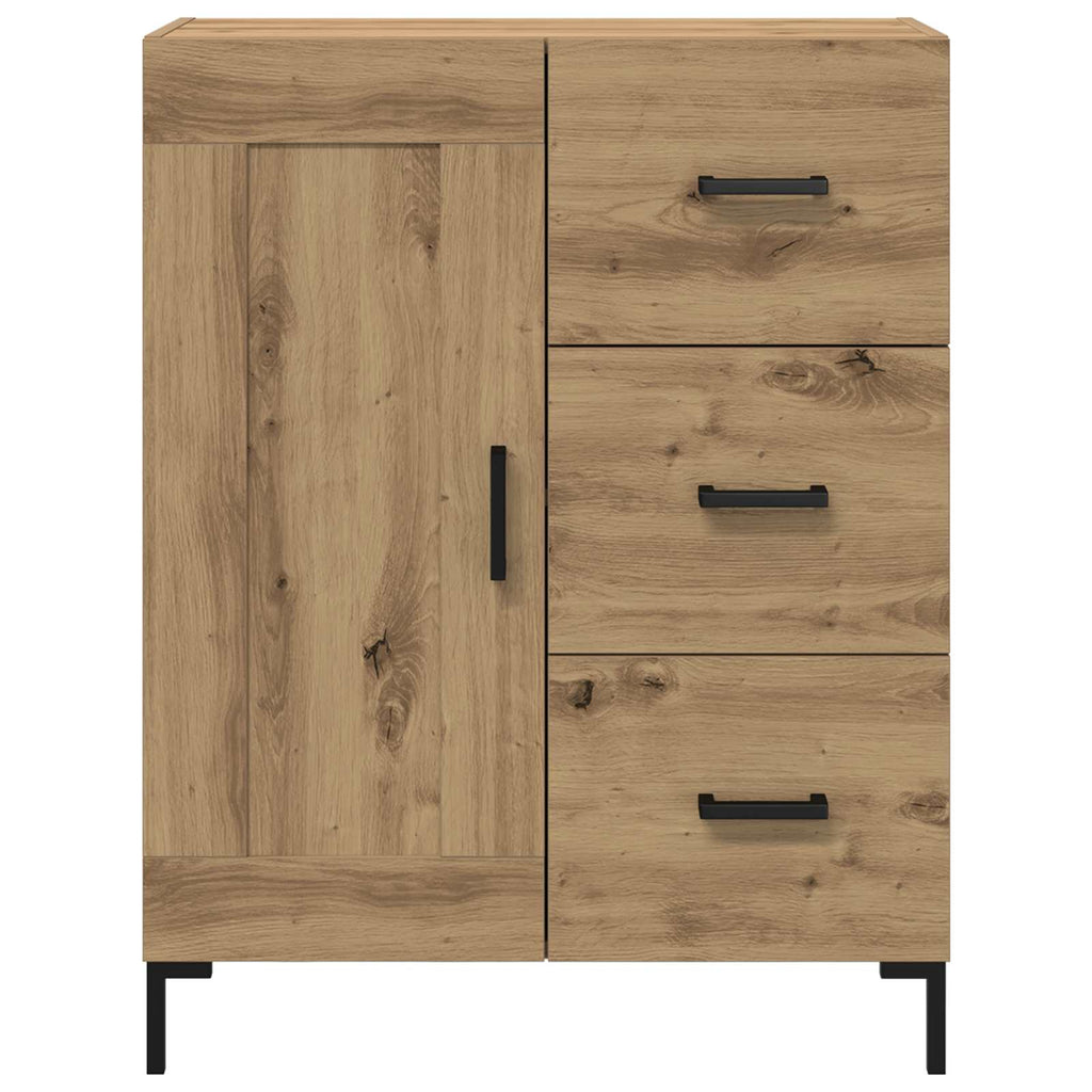 vidaXL Bufet dąb artisan 69.5 x 34 x 90 cm Materiał drewnopochodny