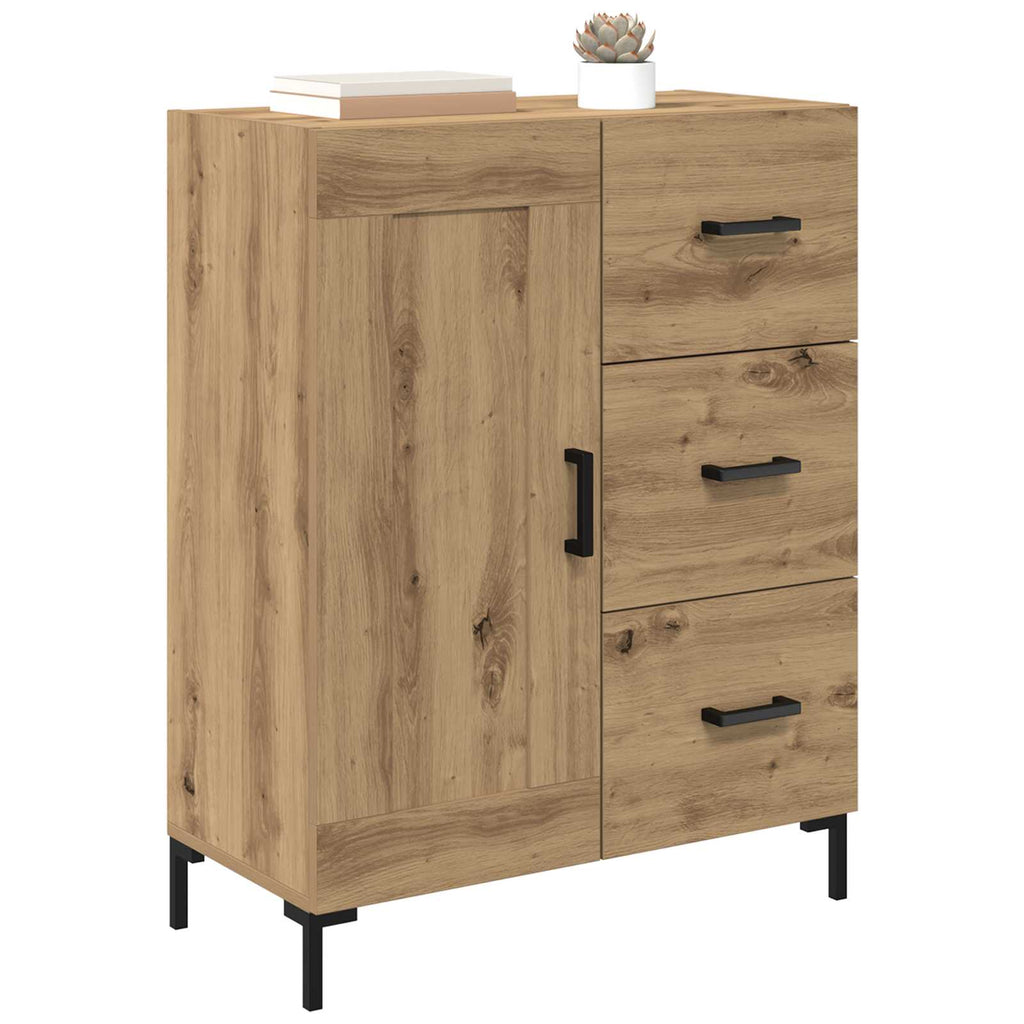 vidaXL Bufet dąb artisan 69.5 x 34 x 90 cm Materiał drewnopochodny