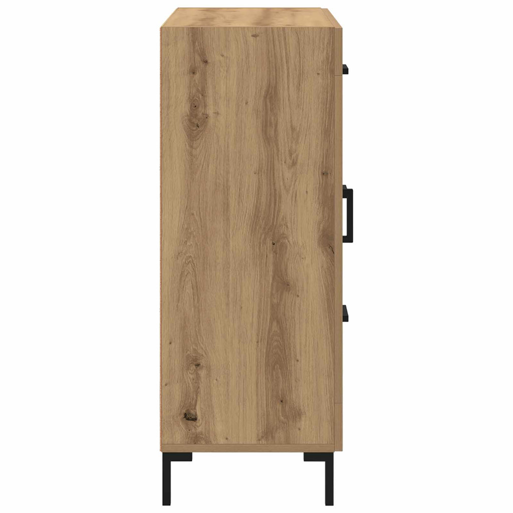vidaXL Bufet dąb artisan 69.5 x 34 x 90 cm Materiał drewnopochodny