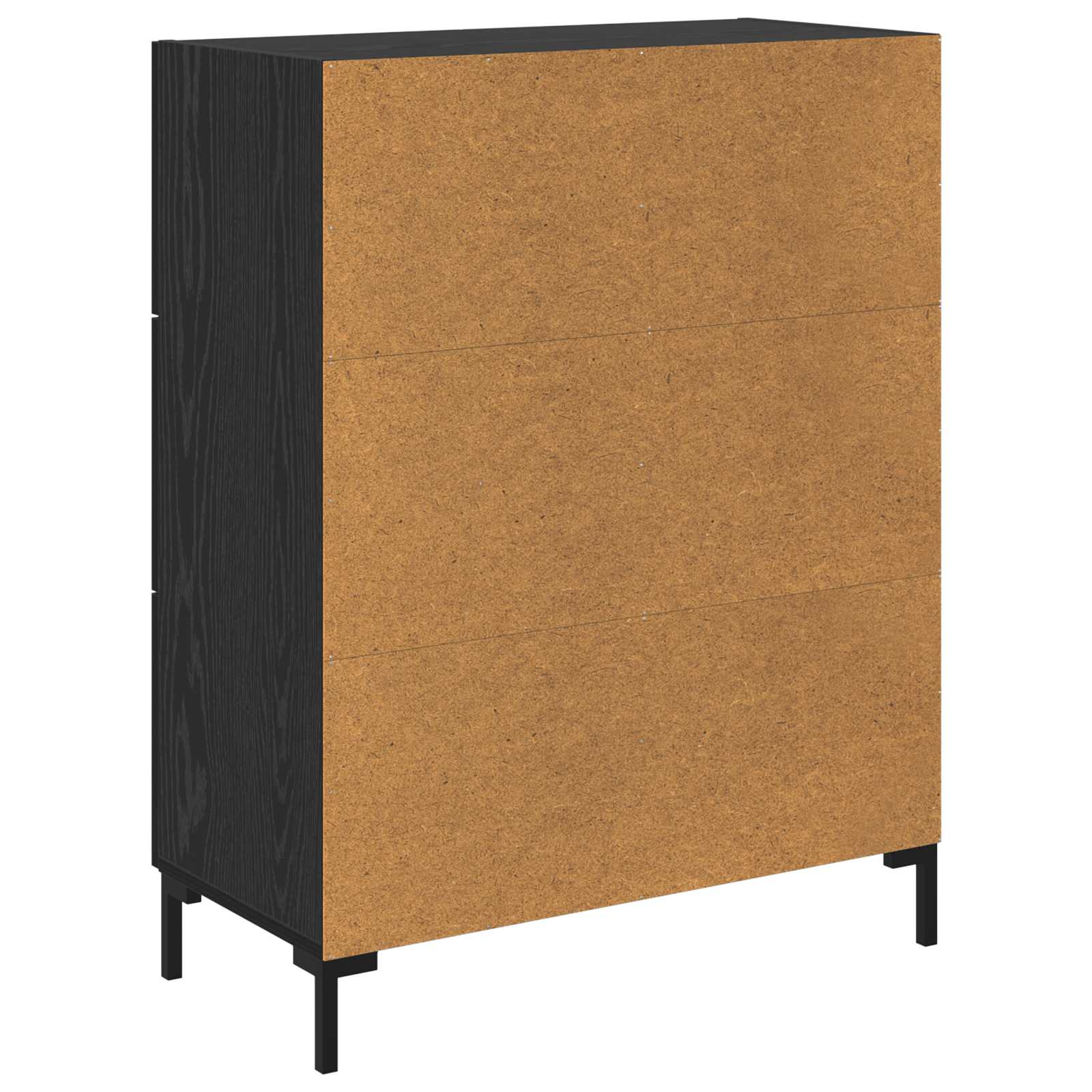 vidaXL Bufet Czarny dąb 69.5 x 34 x 90 cm Materiał drewnopochodny