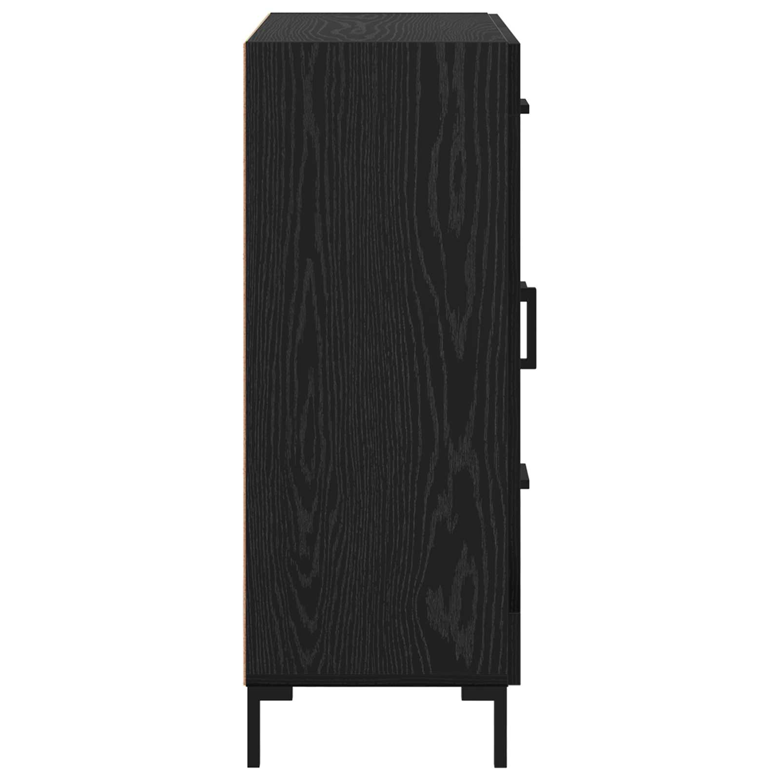 vidaXL Bufet Czarny dąb 69.5 x 34 x 90 cm Materiał drewnopochodny