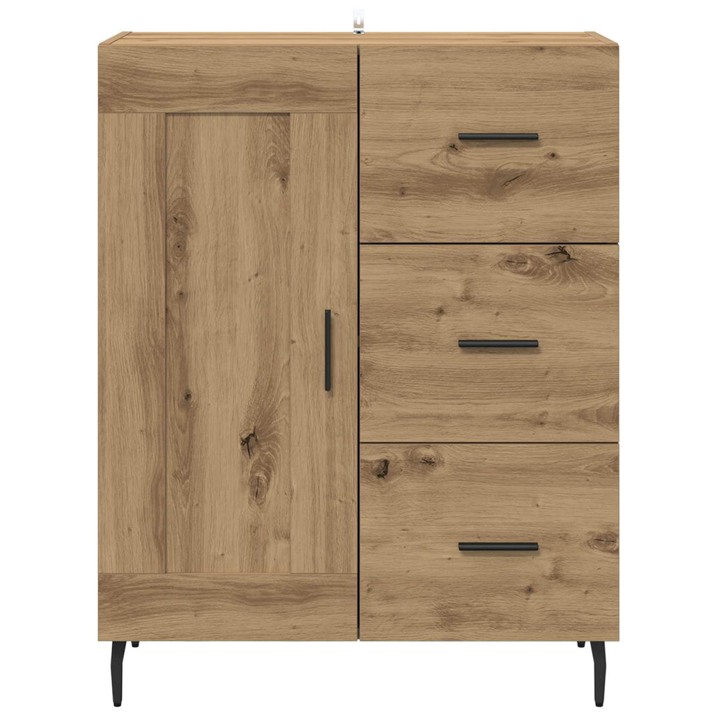 vidaXL Bufet z szufladą Dąb rzemieślniczy 69,5 x 34 x 90 cm