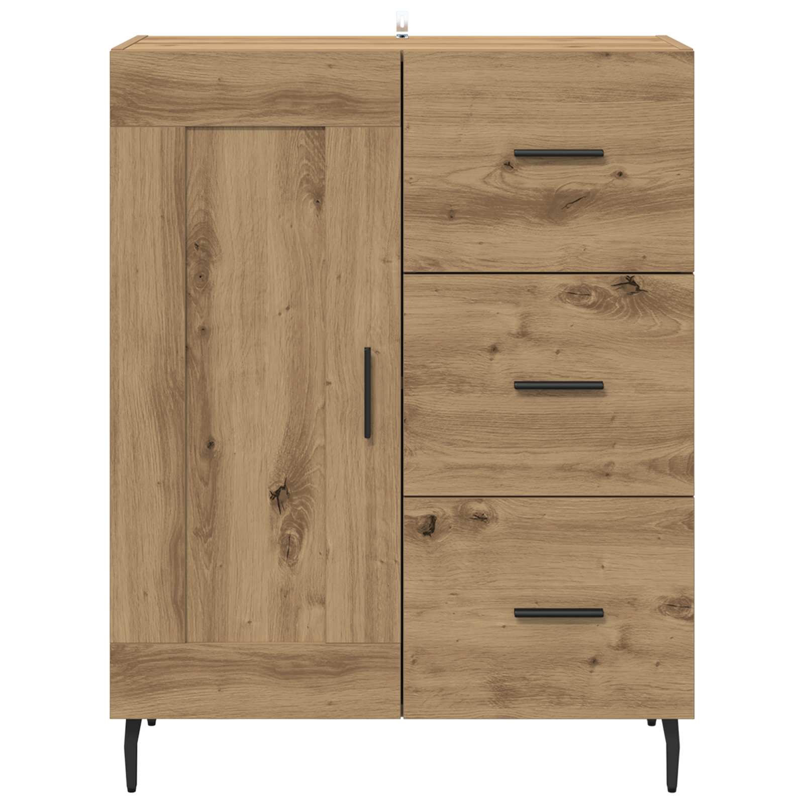 vidaXL Bufet z szufladą Dąb rzemieślniczy 69,5 x 34 x 90 cm