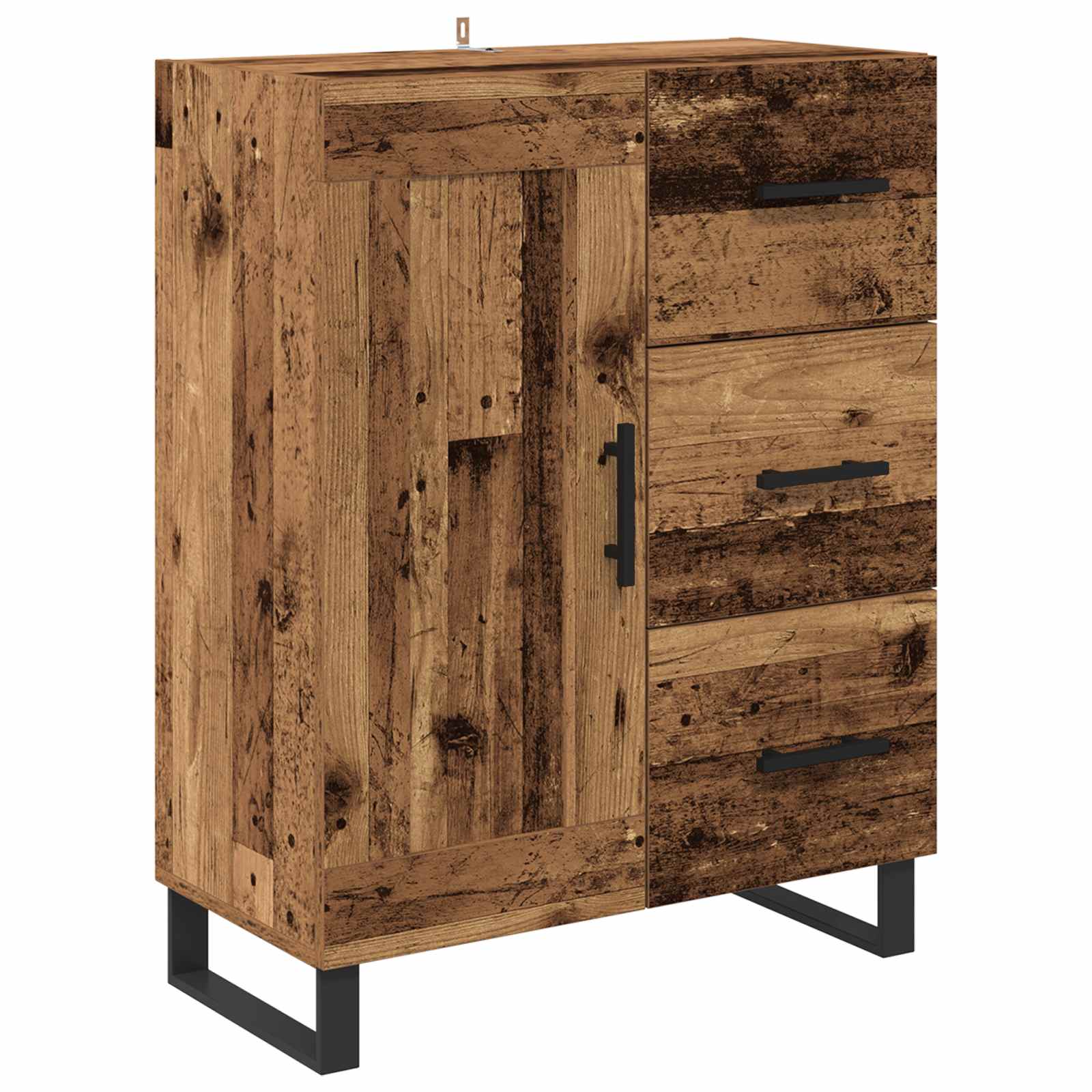 vidaXL Bufet z szufladą Stare drewno 69,5 x 34 x 90 cm