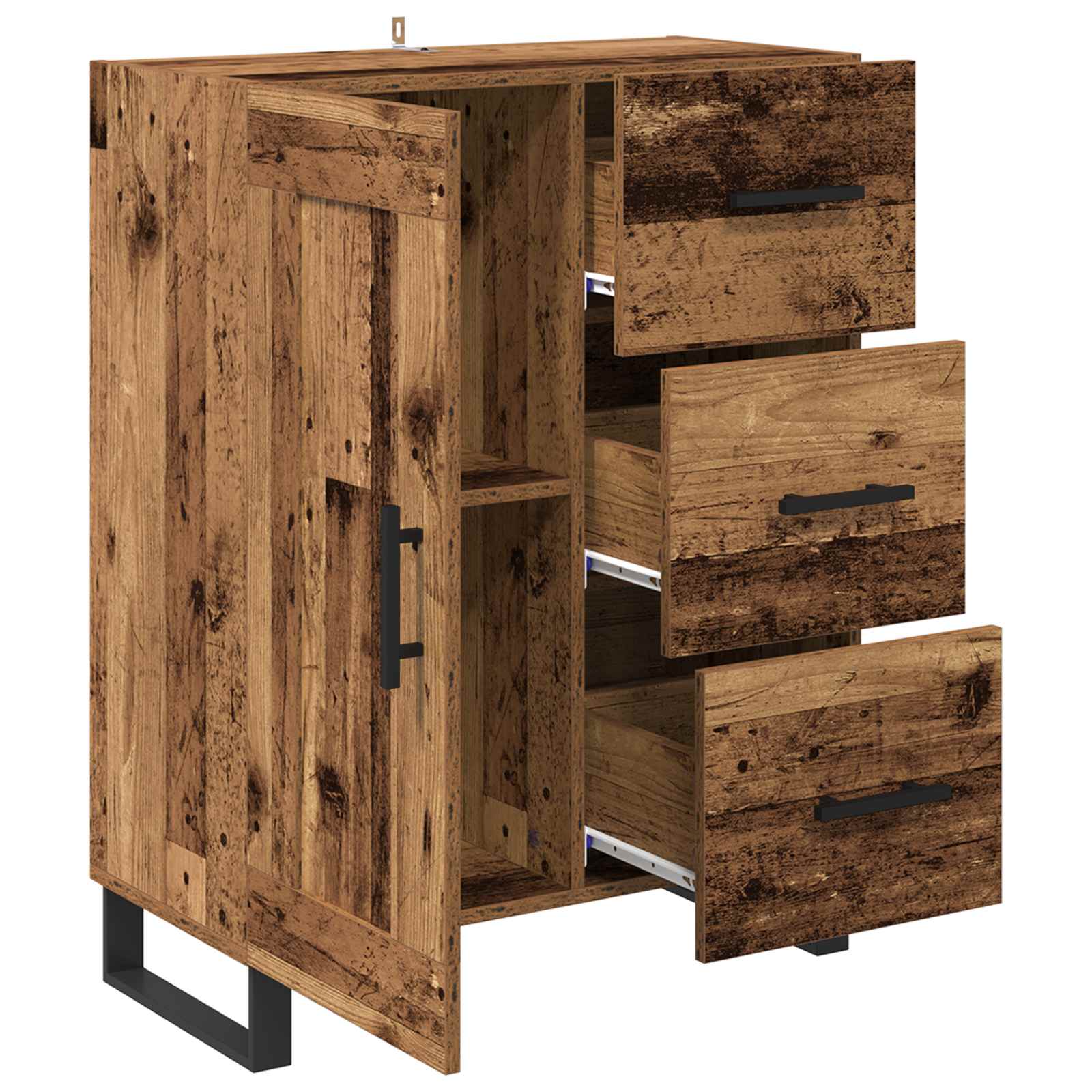 vidaXL Bufet z szufladą Stare drewno 69,5 x 34 x 90 cm