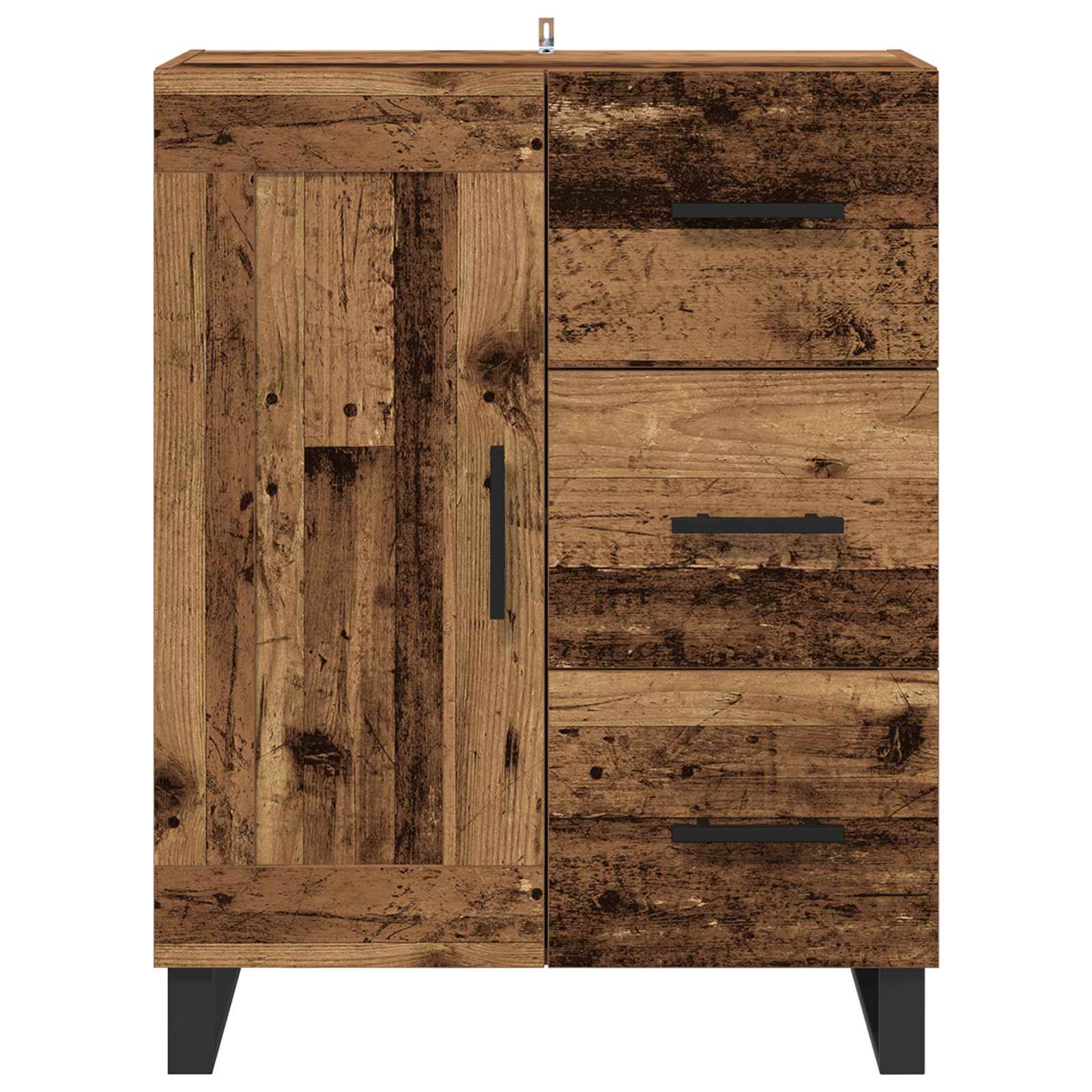 vidaXL Bufet z szufladą Stare drewno 69,5 x 34 x 90 cm