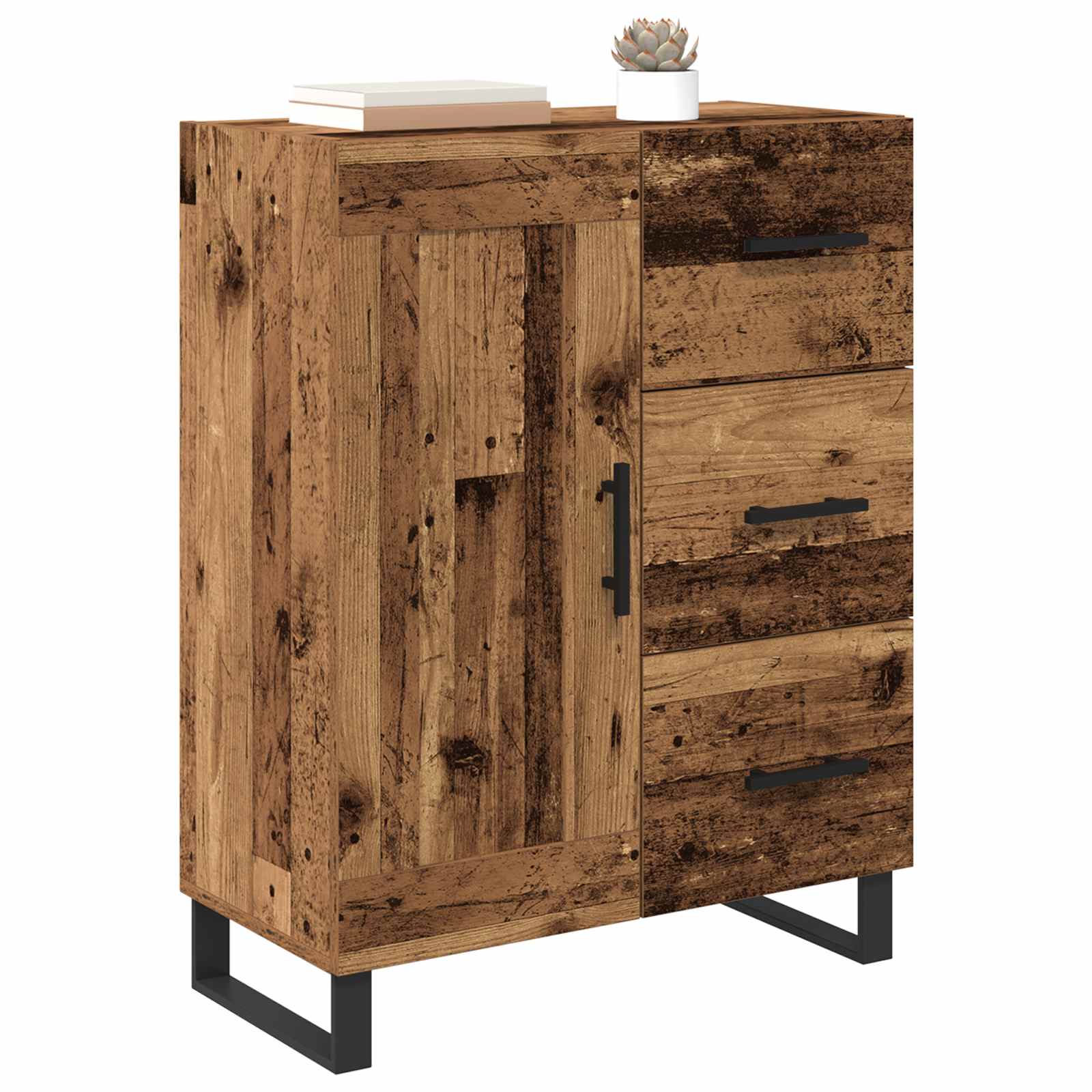 vidaXL Bufet z szufladą Stare drewno 69,5 x 34 x 90 cm