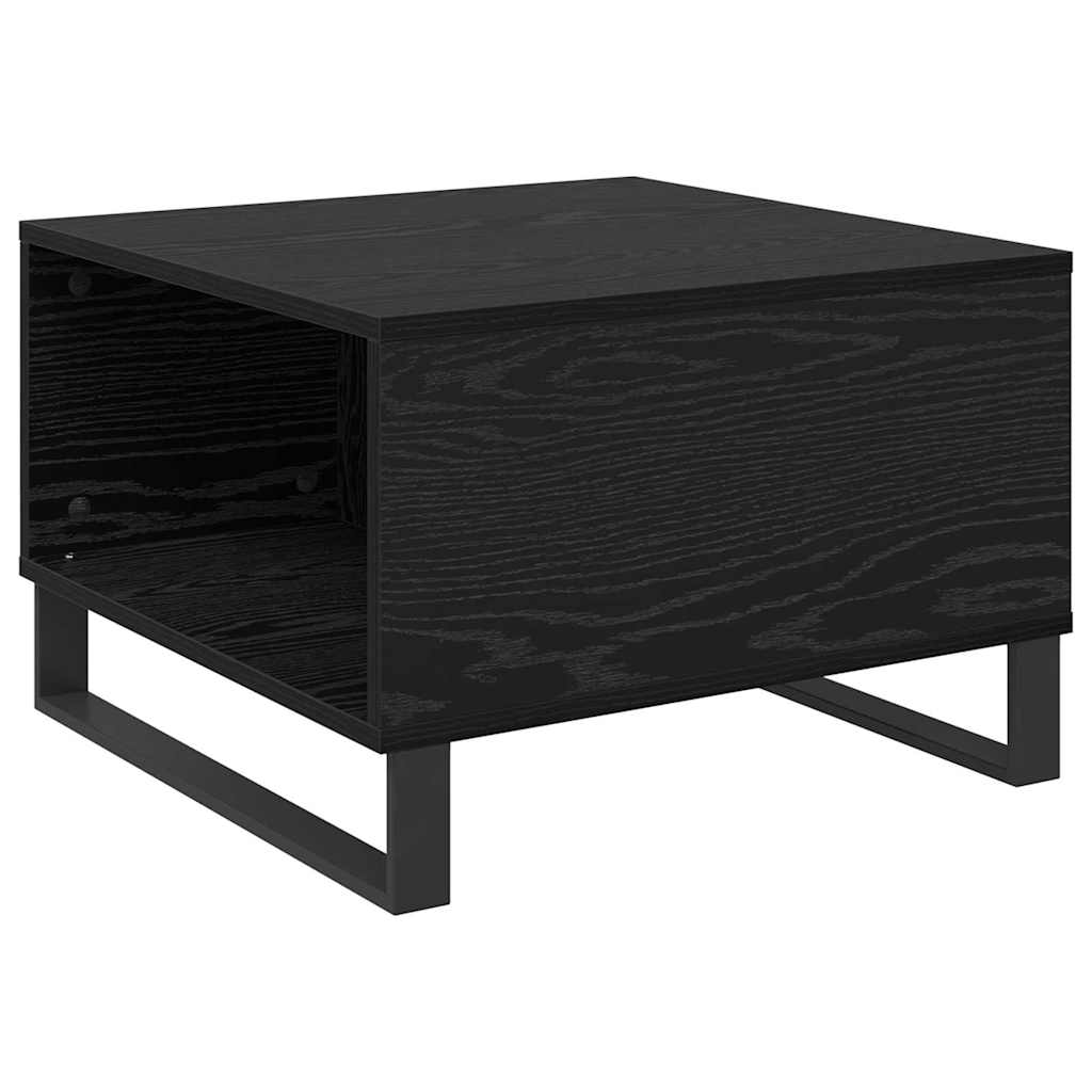 vidaXL Stolik kawowy z szufladą Czarny Dąb 55 x 55 x 36,5 cm