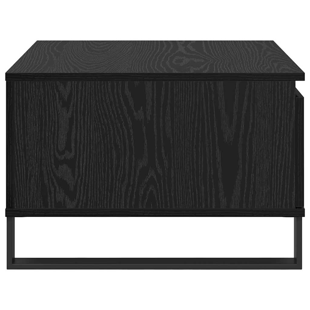 vidaXL Stolik kawowy z szufladą Czarny Dąb 55 x 55 x 36,5 cm