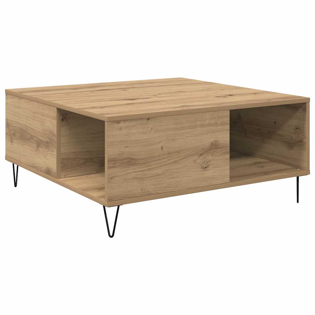 vidaXL Stolik kawowy Dąb rzemieślniczy 80 x 80 x 36,5 cm