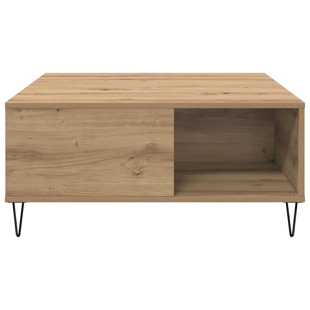 vidaXL Stolik kawowy Dąb rzemieślniczy 80 x 80 x 36,5 cm