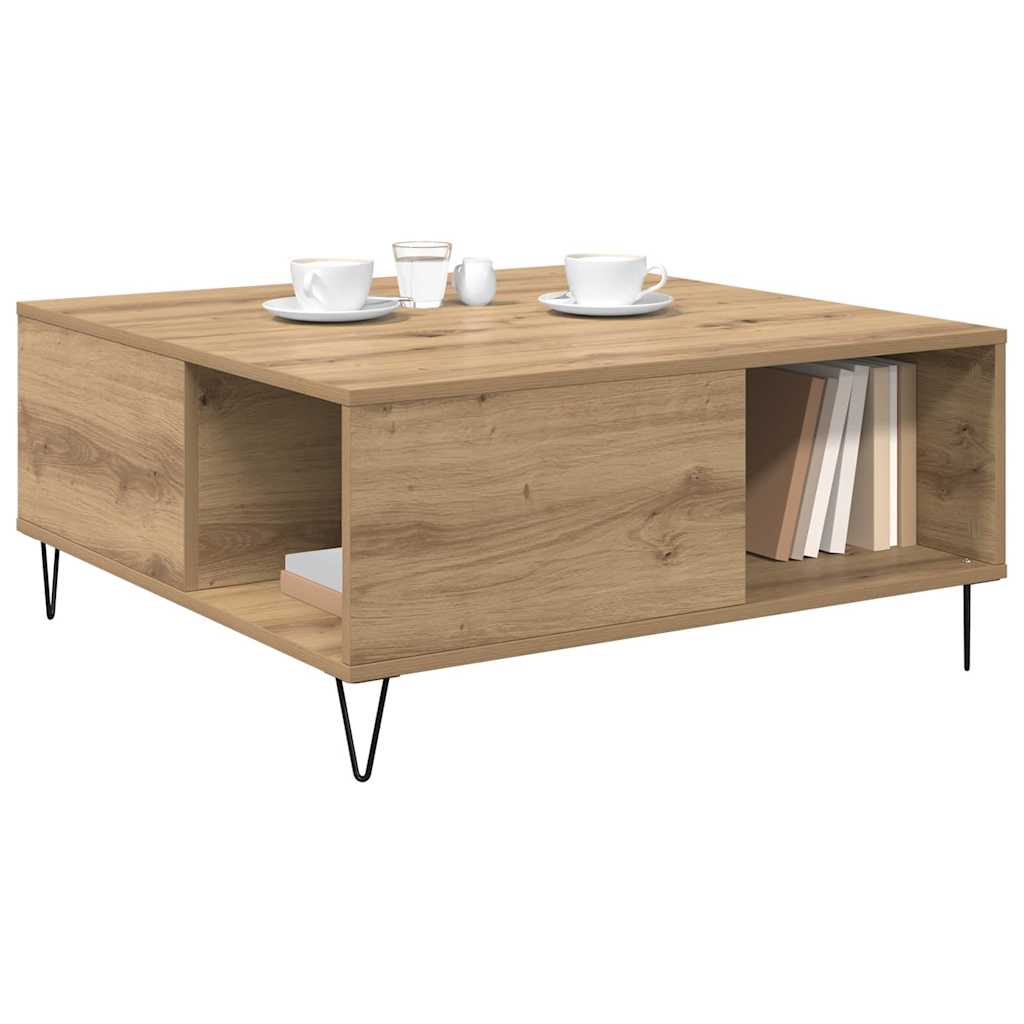 vidaXL Stolik kawowy Dąb rzemieślniczy 80 x 80 x 36,5 cm