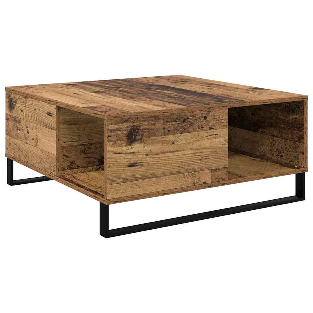 vidaXL Stolik kawowy Stare drewno 80 x 80 x 36,5 cm