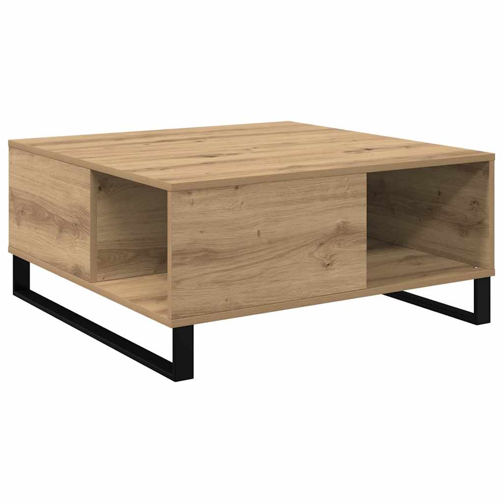 vidaXL Stolik kawowy Dąb rzemieślniczy 80 x 80 x 36,5 cm