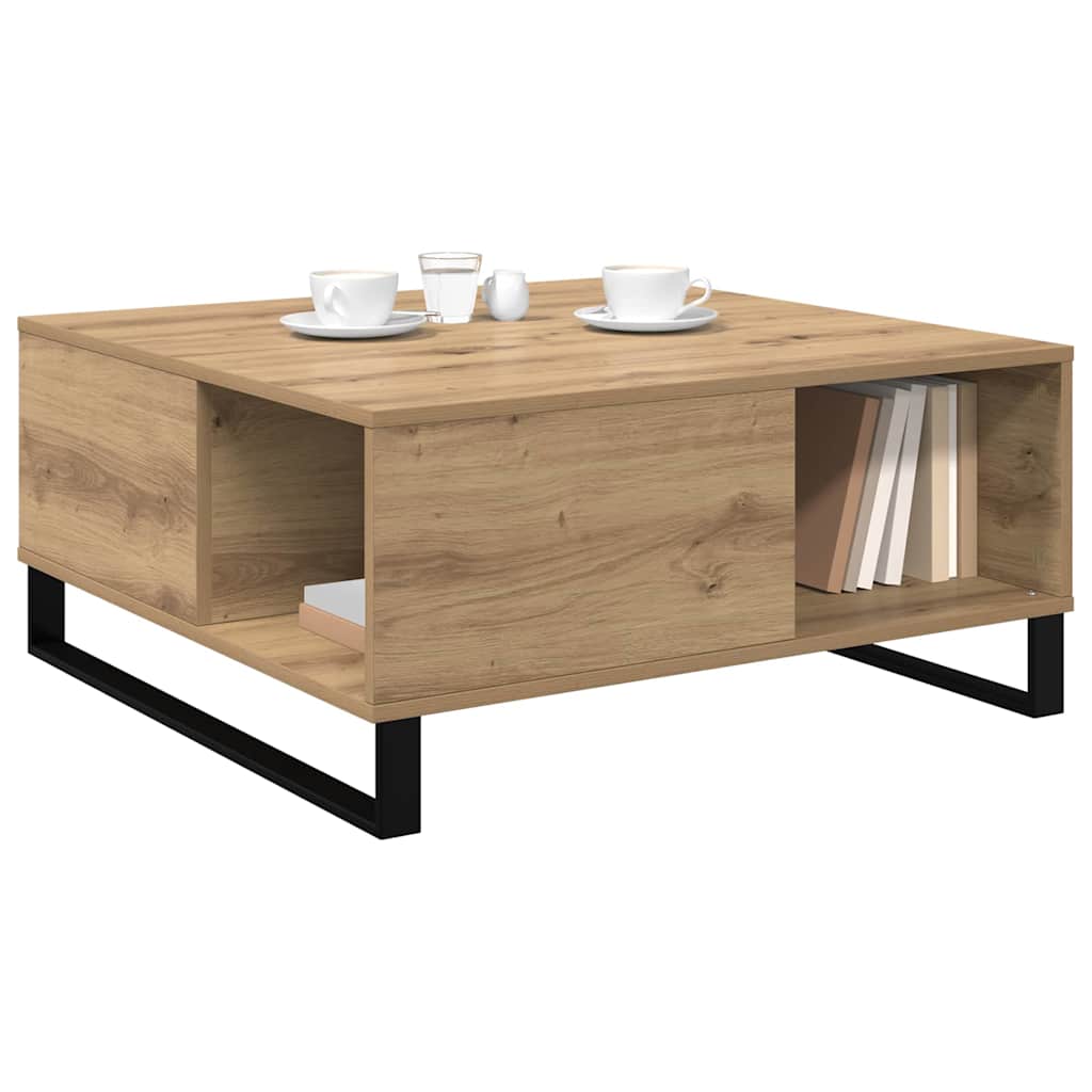 vidaXL Stolik kawowy Dąb rzemieślniczy 80 x 80 x 36,5 cm