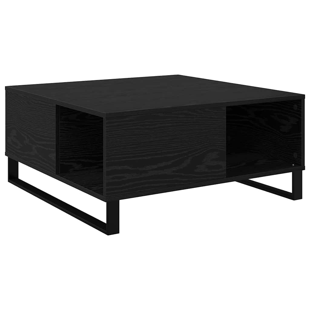 vidaXL Stolik kawowy Czarny Dąb 80 x 80 x 36,5 cm