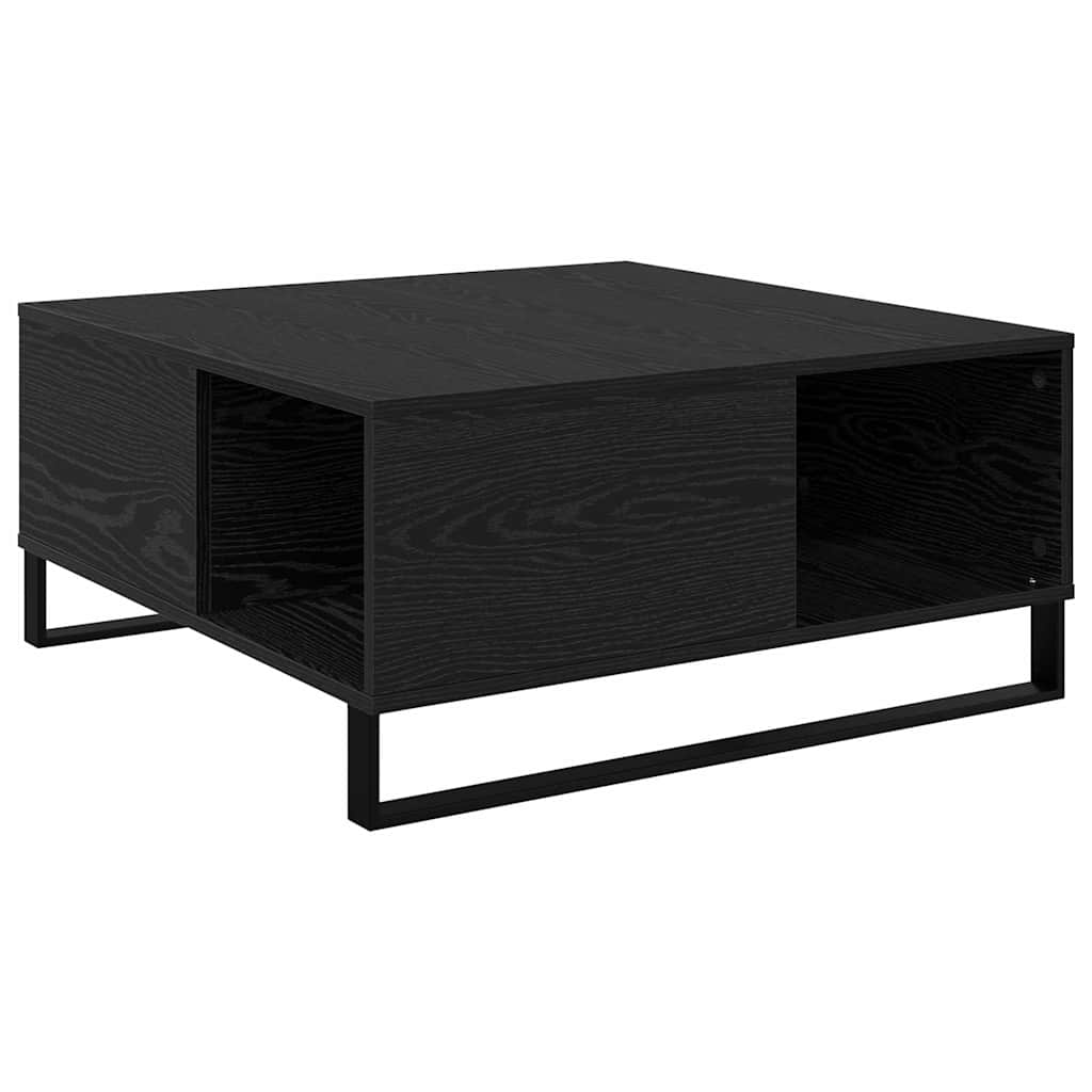 vidaXL Stolik kawowy Czarny Dąb 80 x 80 x 36,5 cm