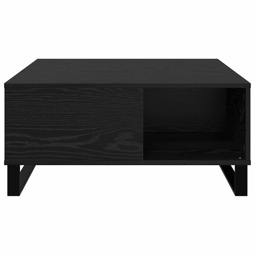 vidaXL Stolik kawowy Czarny Dąb 80 x 80 x 36,5 cm
