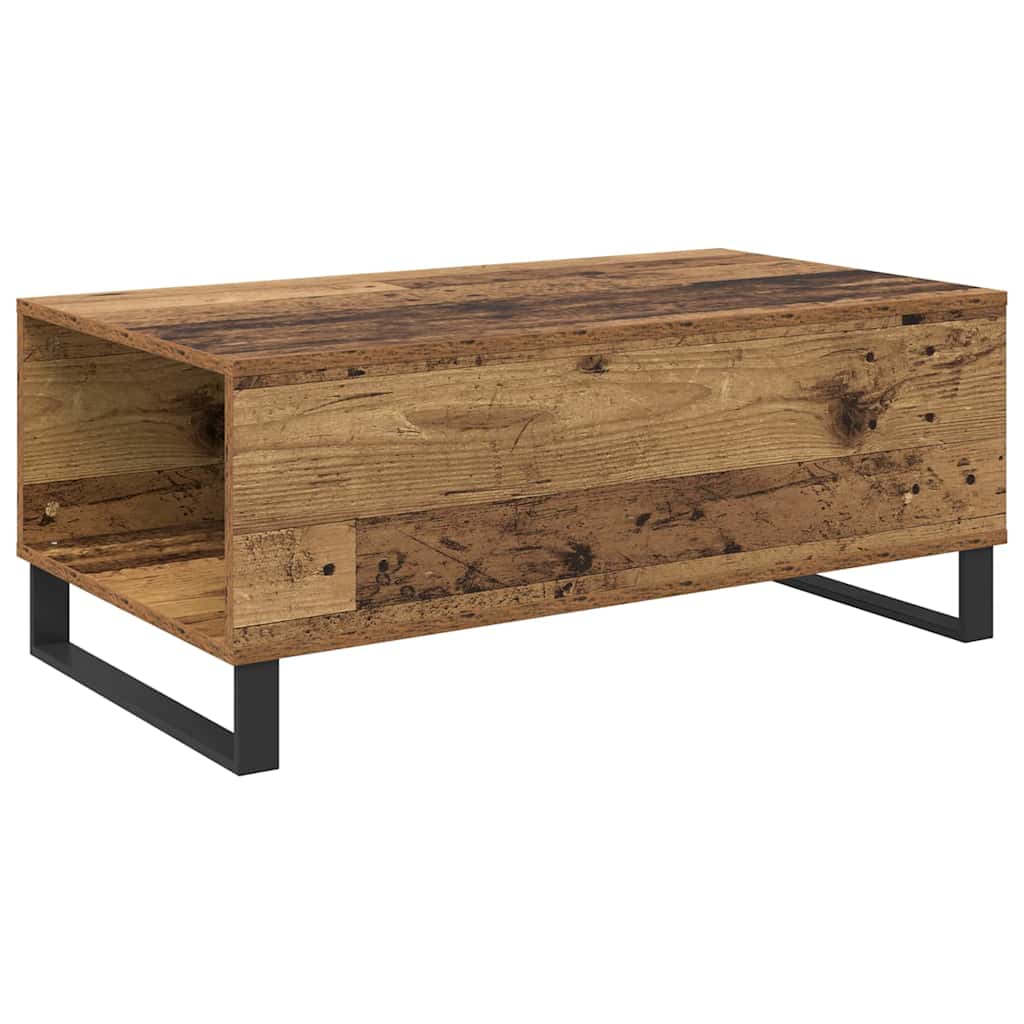 vidaXL Stolik kawowy z szufladą Stare drewno 90 x 50 x 36,5 cm
