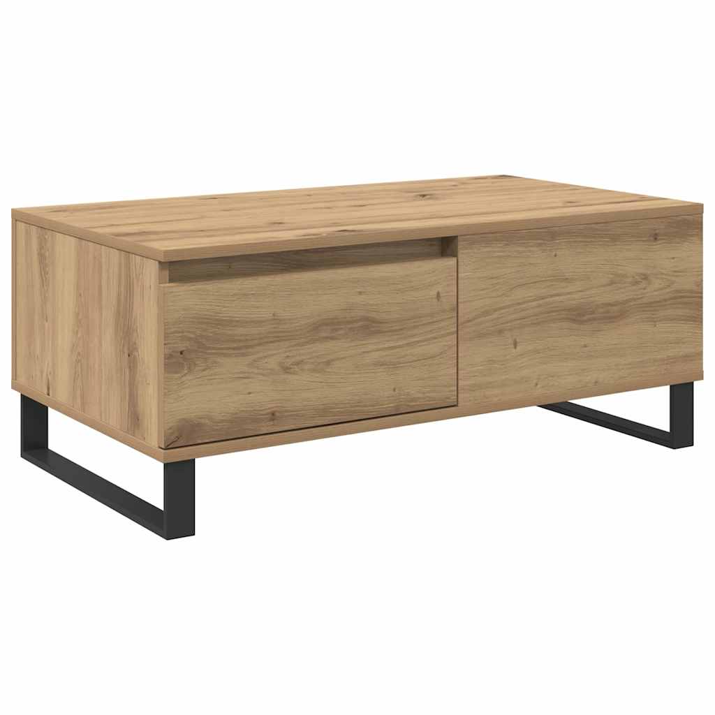 vidaXL Stolik kawowy z szufladą Dąb rzemieślniczy 90 x 50 x 36,5 cm