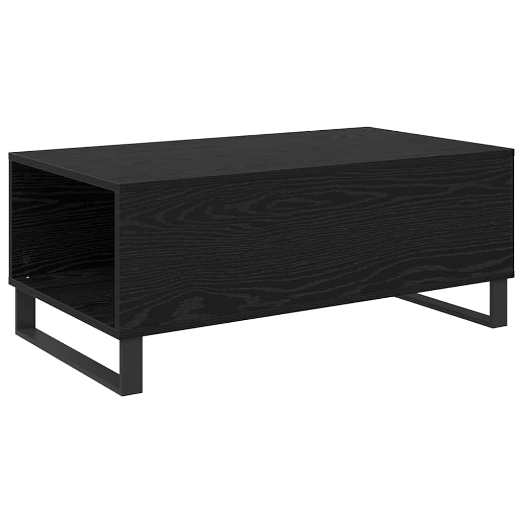 vidaXL Stolik kawowy z szufladą Czarny Dąb 90 x 50 x 36,5 cm
