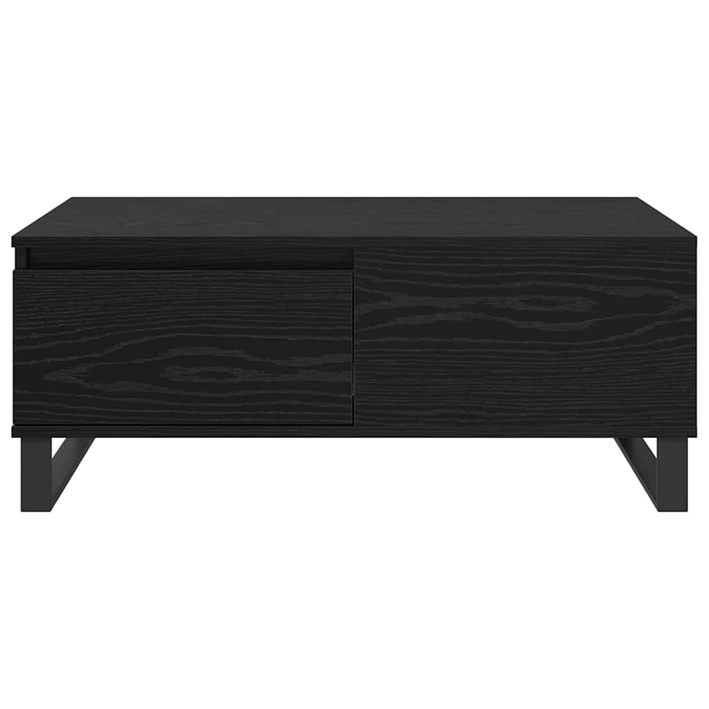 vidaXL Stolik kawowy z szufladą Czarny Dąb 90 x 50 x 36,5 cm