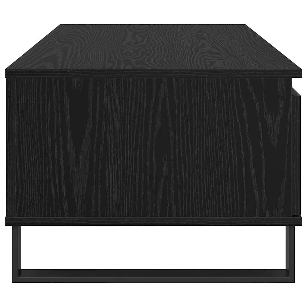 vidaXL Stolik kawowy z szufladą Czarny Dąb 90 x 50 x 36,5 cm