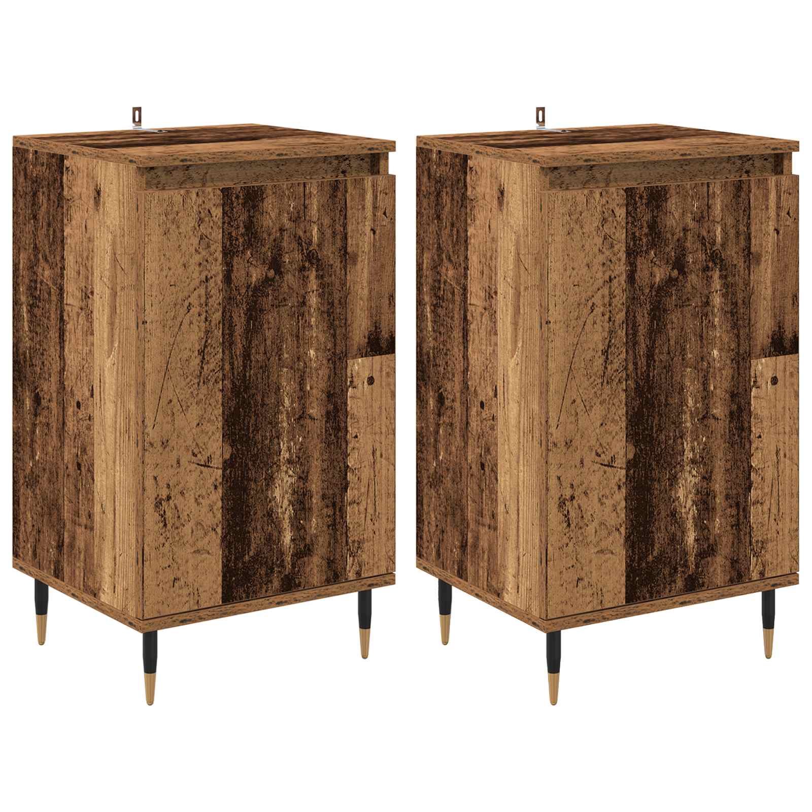 vidaXL Bufet 2 pcs Stare drewno 40 x 35 x 70 cm