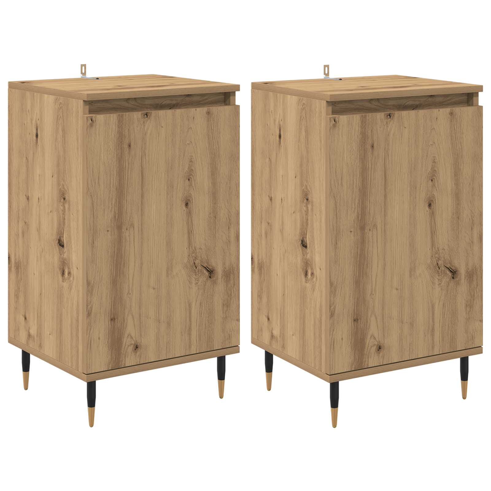 vidaXL Bufet 2 pcs Dąb rzemieślniczy 40 x 35 x 70 cm