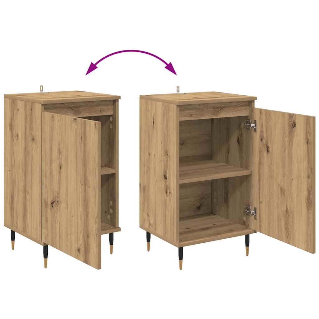vidaXL Bufet 2 pcs Dąb rzemieślniczy 40 x 35 x 70 cm