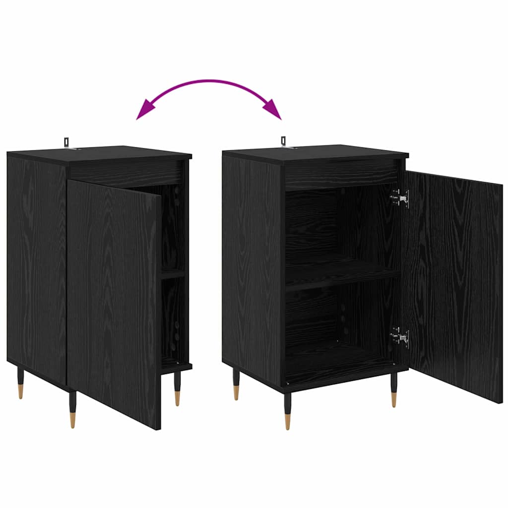 vidaXL Bufet 2 pcs Czarny Dąb 40 x 35 x 70 cm