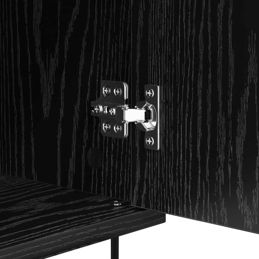 vidaXL Bufet Czarny Dąb 40 x 35 x 70 cm Materiał drewnopochodny