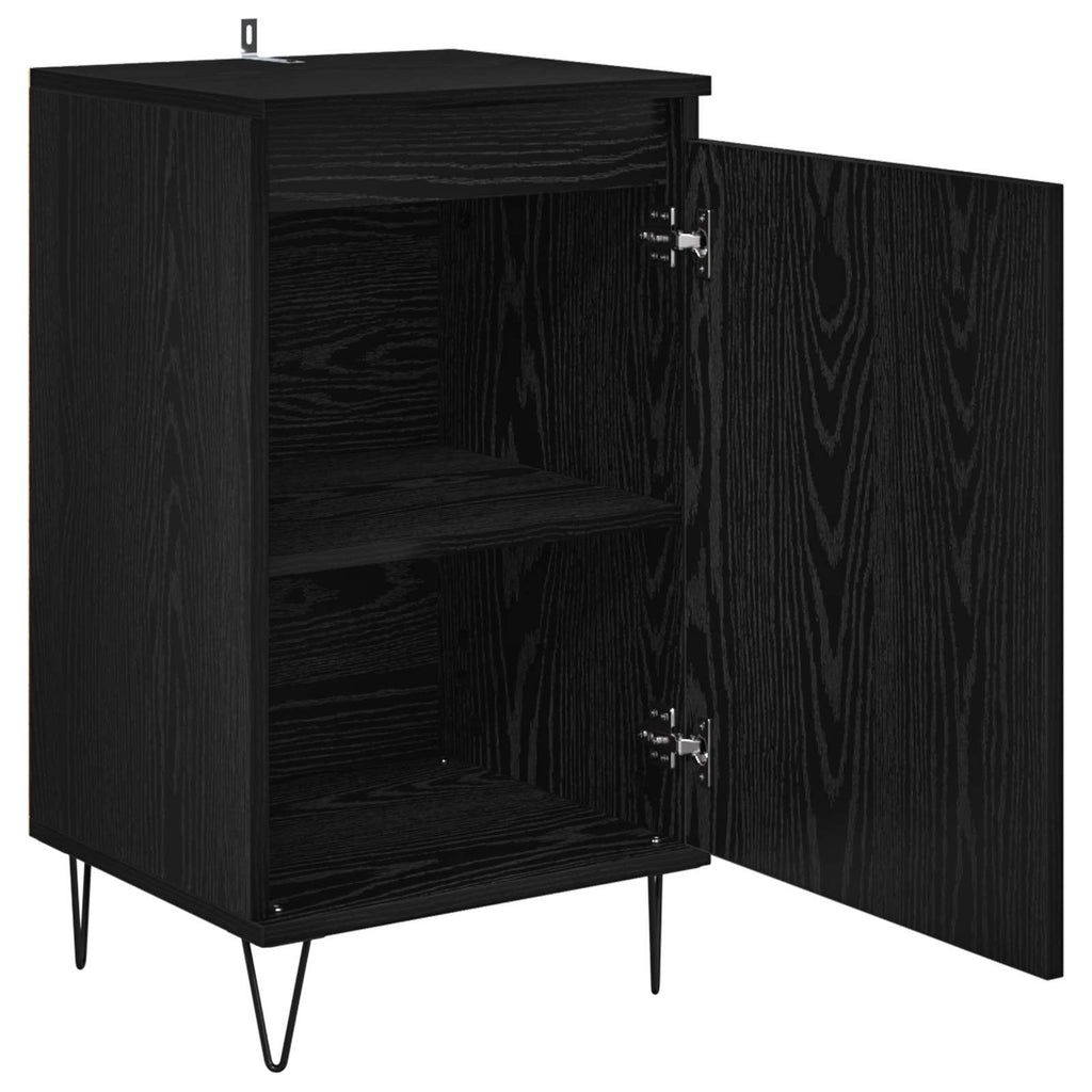 vidaXL Bufet Czarny Dąb 40 x 35 x 70 cm Materiał drewnopochodny