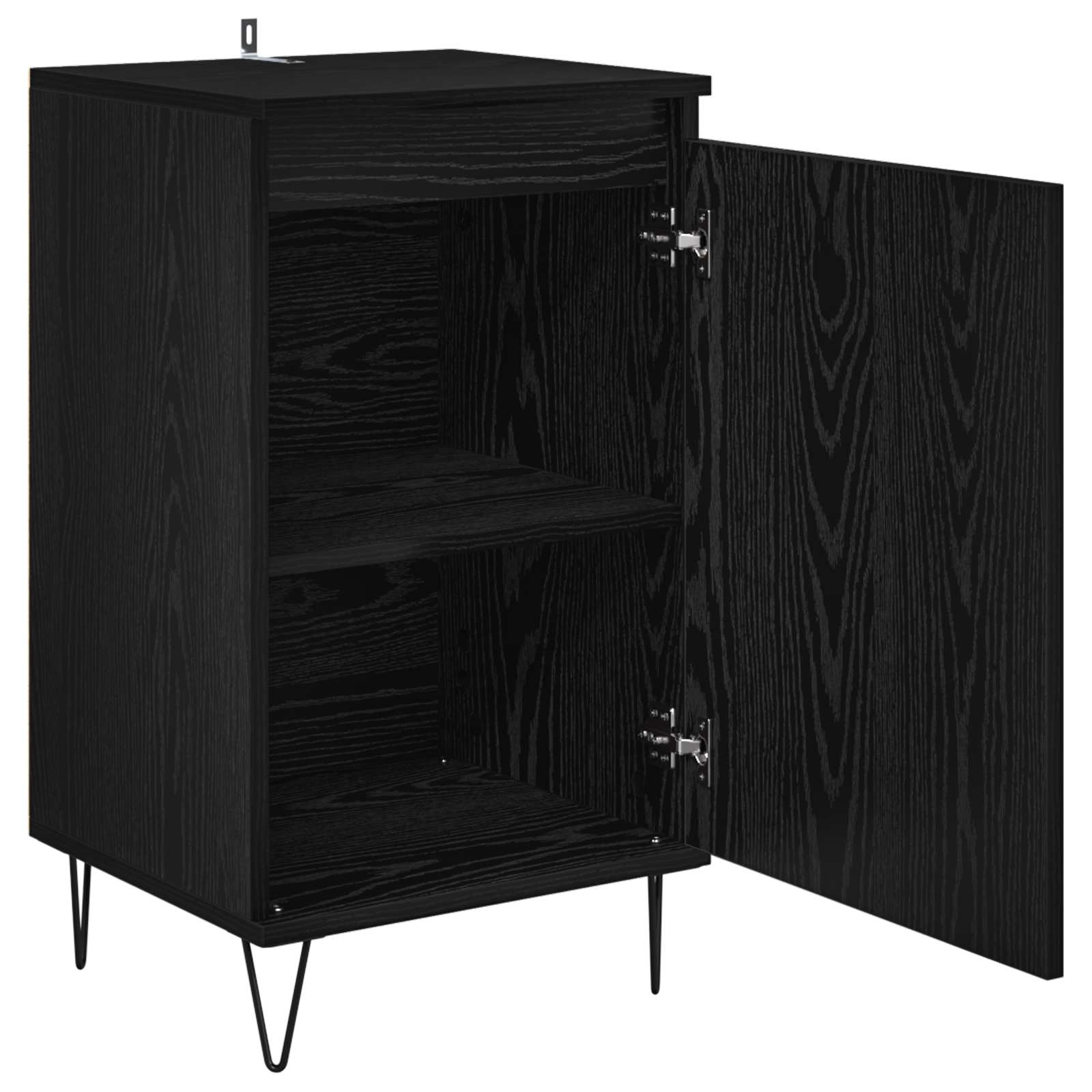 vidaXL Bufet Czarny Dąb 40 x 35 x 70 cm Materiał drewnopochodny