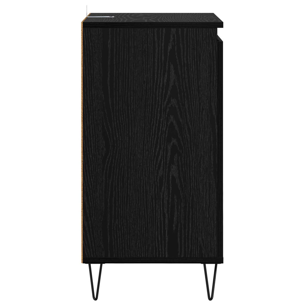 vidaXL Bufet Czarny Dąb 40 x 35 x 70 cm Materiał drewnopochodny