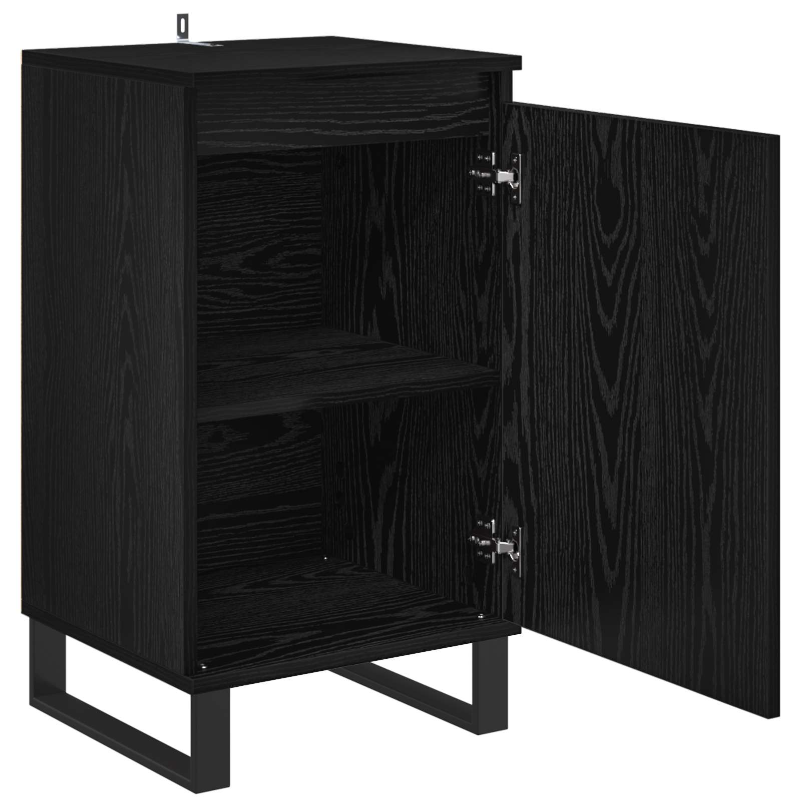 vidaXL Bufet Czarny Dąb 40 x 35 x 70 cm Materiał drewnopochodny