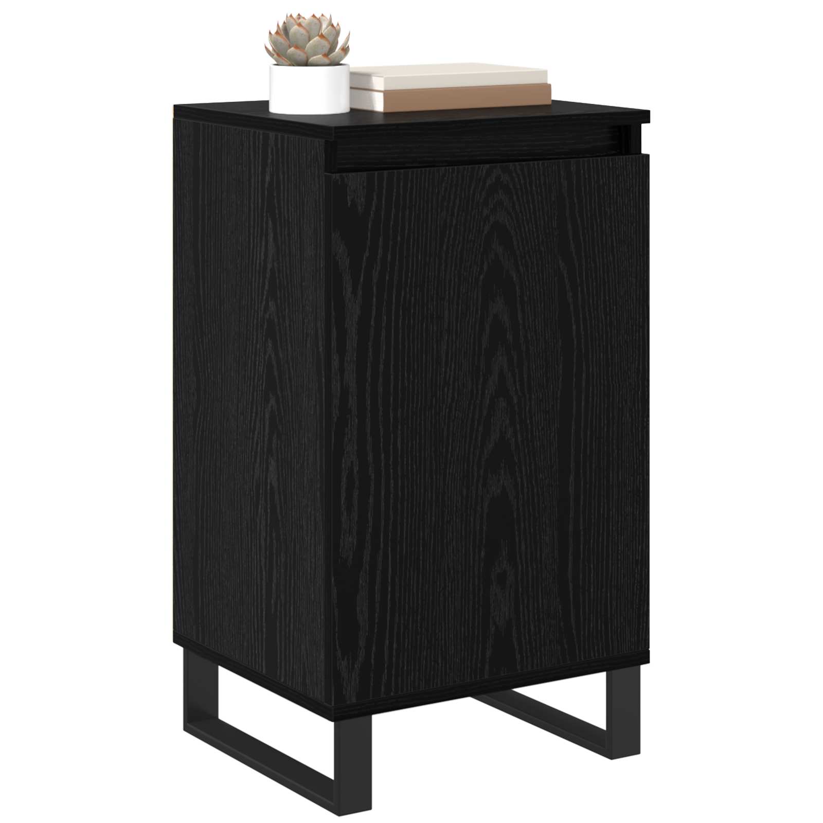 vidaXL Bufet Czarny Dąb 40 x 35 x 70 cm Materiał drewnopochodny