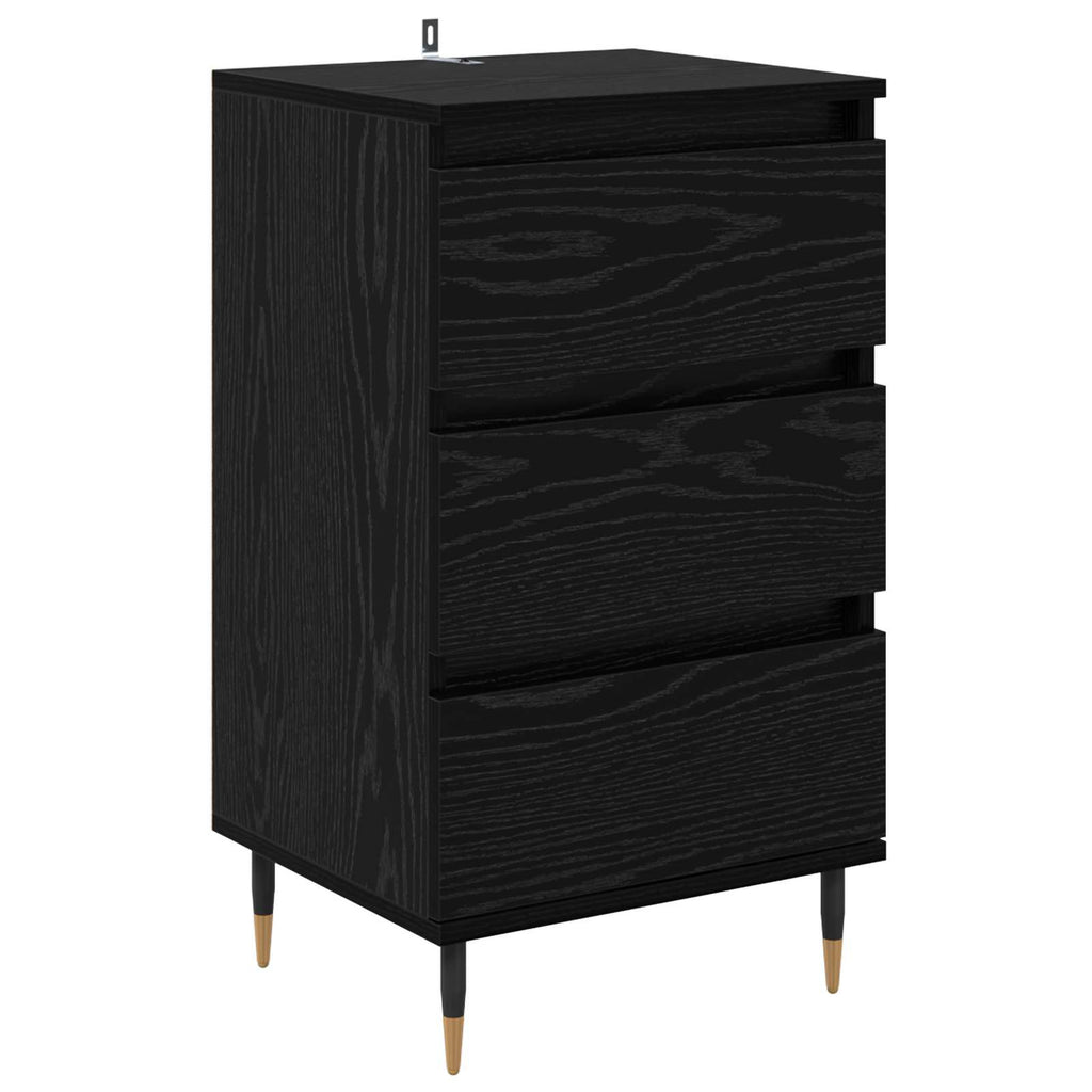 vidaXL Bufet Czarny dąb 35 x 40 x 70 cm Materiał drewnopochodny