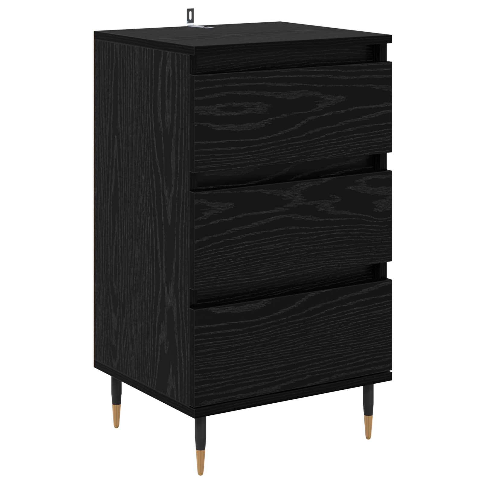 vidaXL Bufet Czarny dąb 35 x 40 x 70 cm Materiał drewnopochodny