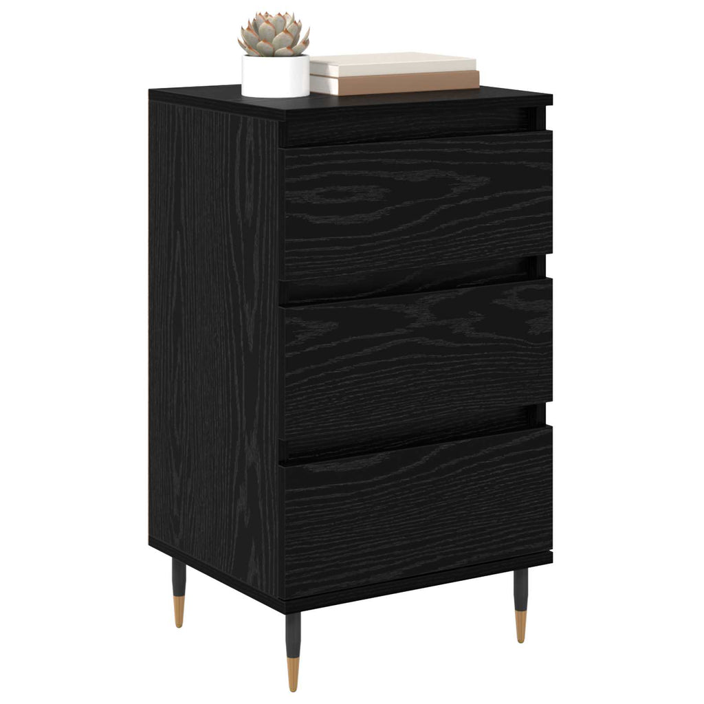 vidaXL Bufet Czarny dąb 35 x 40 x 70 cm Materiał drewnopochodny