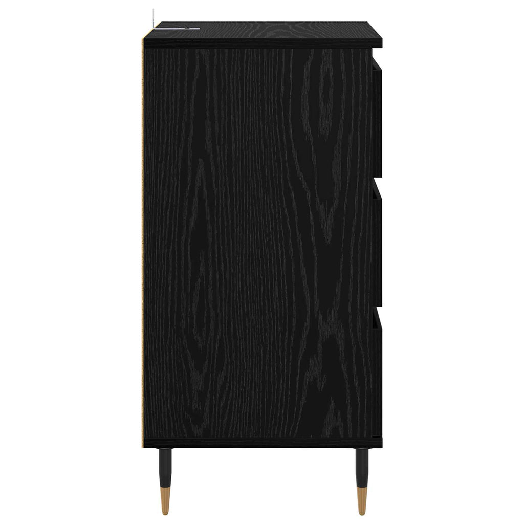 vidaXL Bufet Czarny dąb 35 x 40 x 70 cm Materiał drewnopochodny