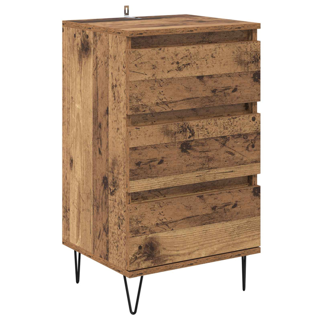 vidaXL Bufet Stare drewno 40 x 35 x 70 cm Drewno inżynieryjne i żelazo