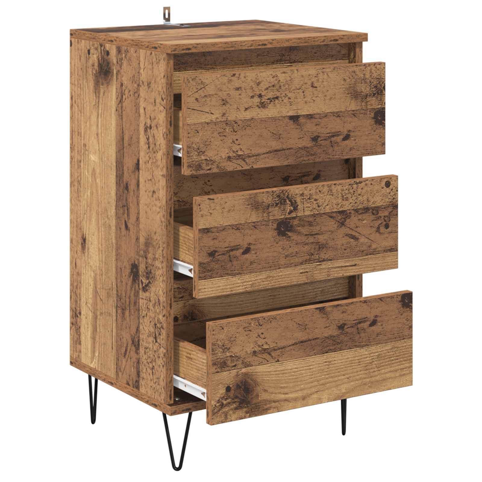 vidaXL Bufet Stare drewno 40 x 35 x 70 cm Drewno inżynieryjne i żelazo