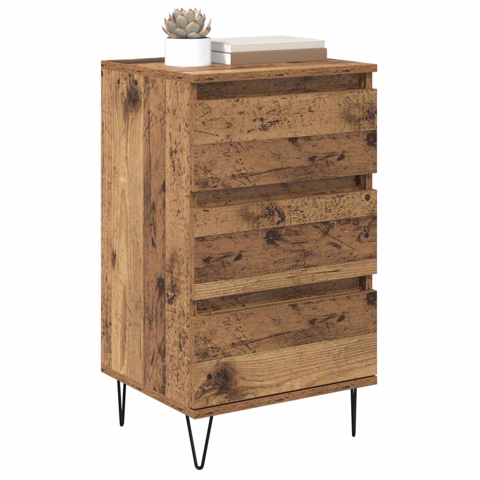 vidaXL Bufet Stare drewno 40 x 35 x 70 cm Drewno inżynieryjne i żelazo