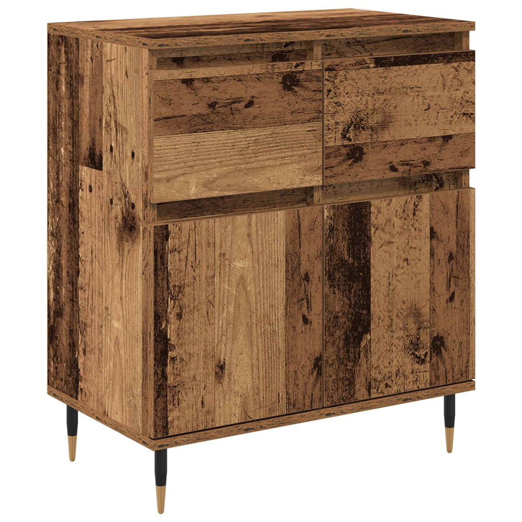 vidaXL Bufet Stare drewno 60 x 35 x 70 cm Drewno inżynieryjne i żelazo