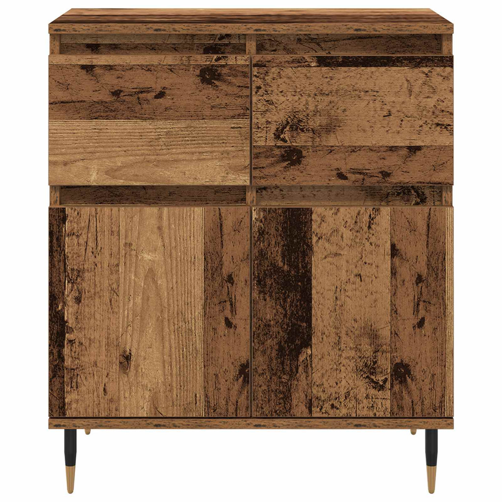 vidaXL Bufet Stare drewno 60 x 35 x 70 cm Drewno inżynieryjne i żelazo
