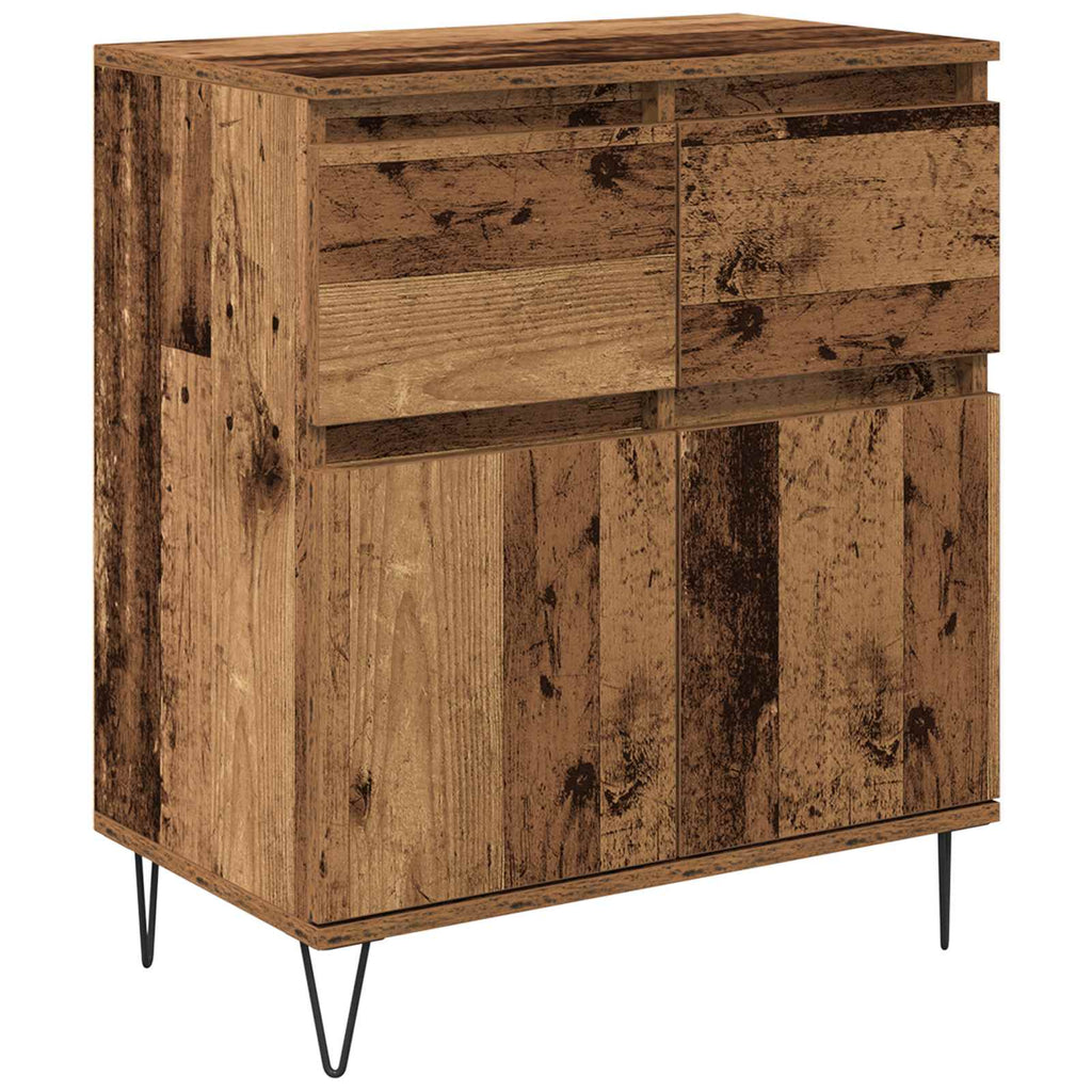 vidaXL Bufet Stare drewno 60 x 35 x 70 cm Drewno inżynieryjne i żelazo